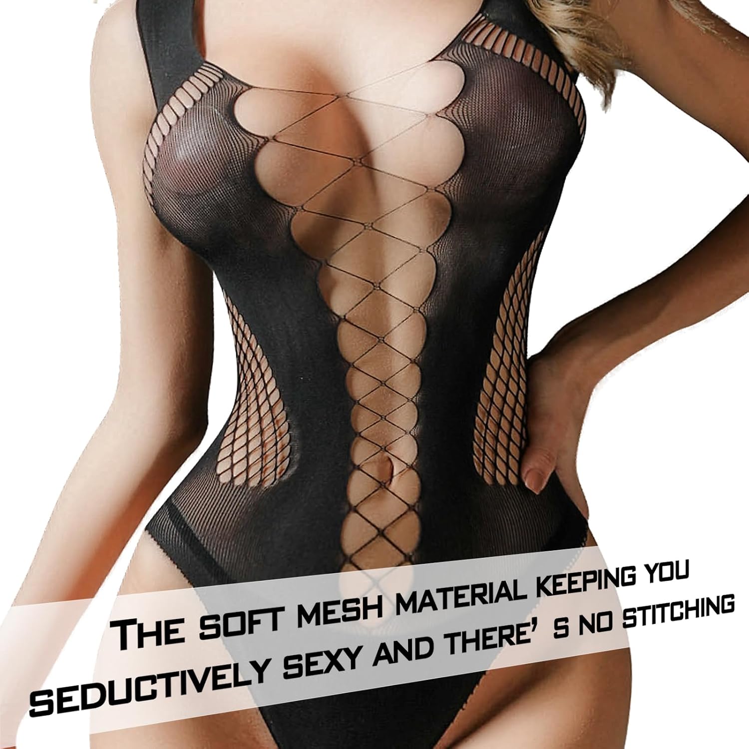 Famstar Sexy Lingerie for Women Naughty Fishnet Lingerie Set Bodysuit Outfits Teddy Babydoll Erotic Mesh Women’s Outfits