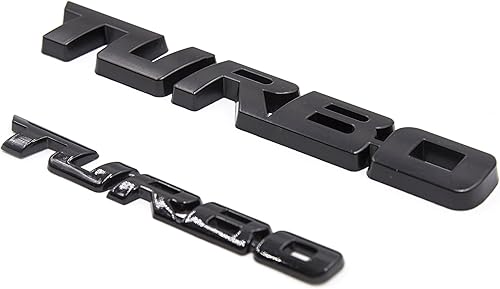 2 calcomanías de metal pequeño y grande para guardabarros laterales, para maletero y automóvil, motocicleta (negro mate) y negro brillante (pequeño))