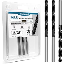 5/32 Inch Cobalt Drill Bit Set, HSS M35, Industrial Grade, TiAlN Coated