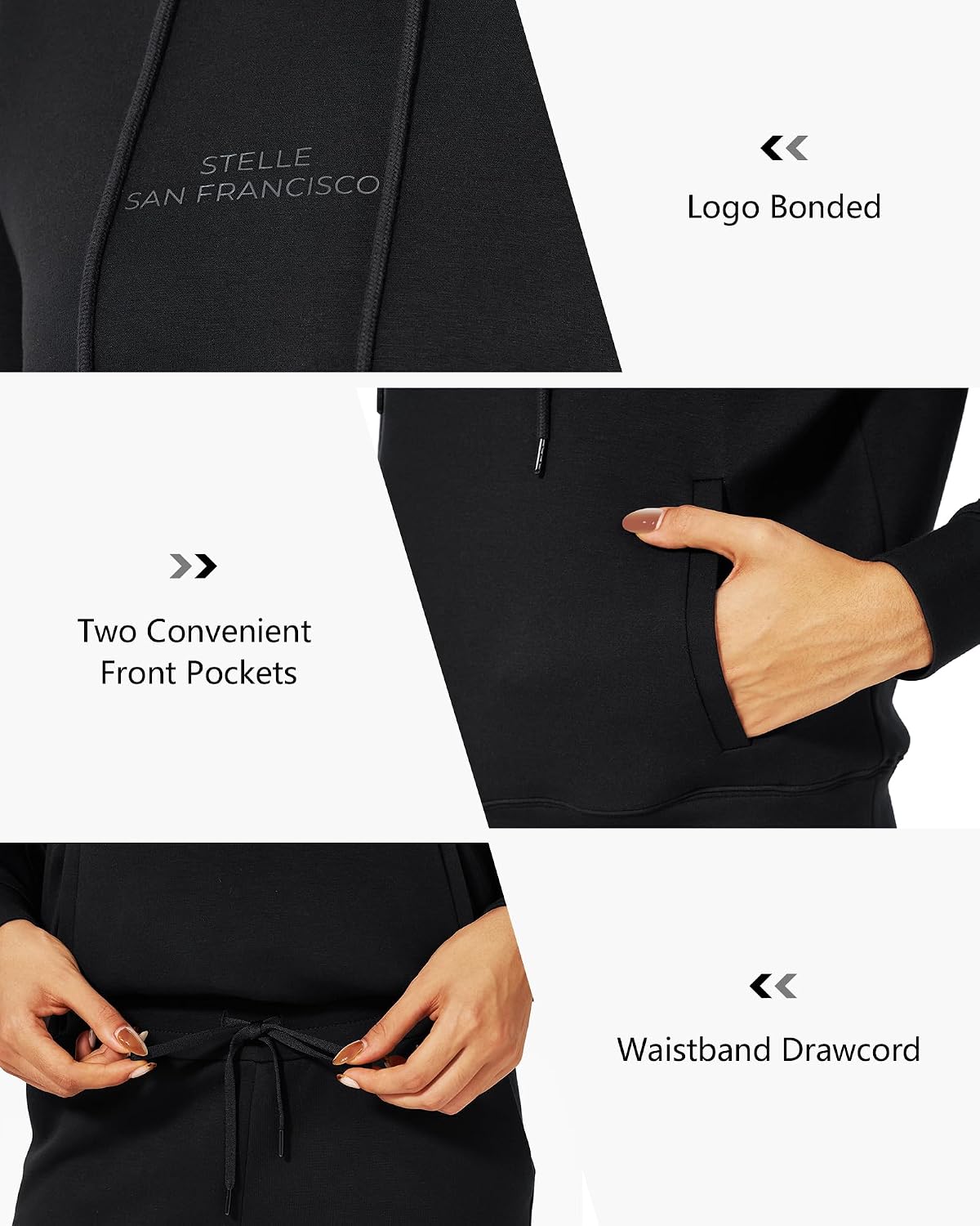 Stelle Sweat Suits for Womens 2 Piece Sweat Set Long Sleeve Hoodie Sweatsuits Sets Drawstring Sweatpants with Pockets