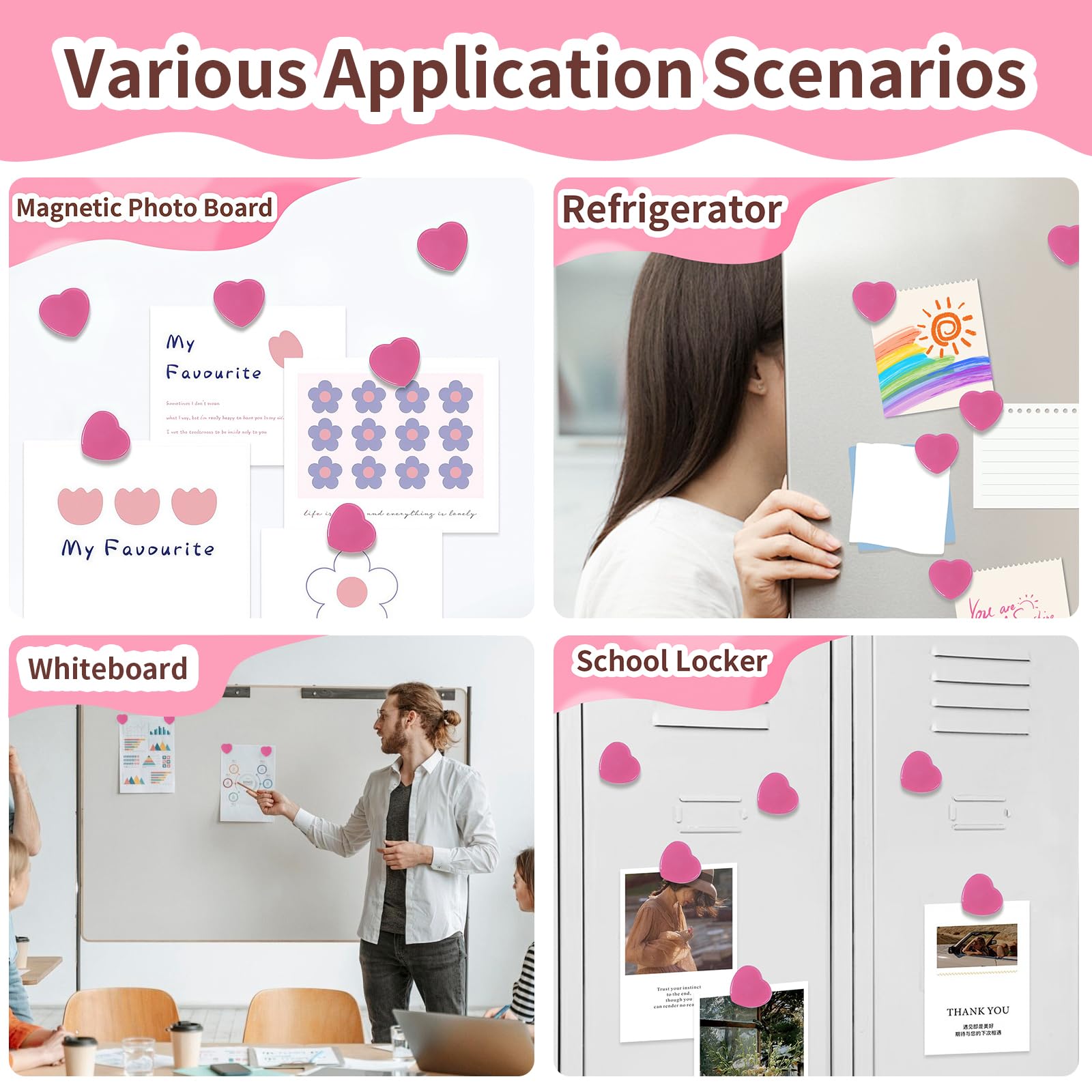 Mymazn Kühlschrankmagnete – 12 Bunte Magnete Für Whiteboard, Schrank & Mehr