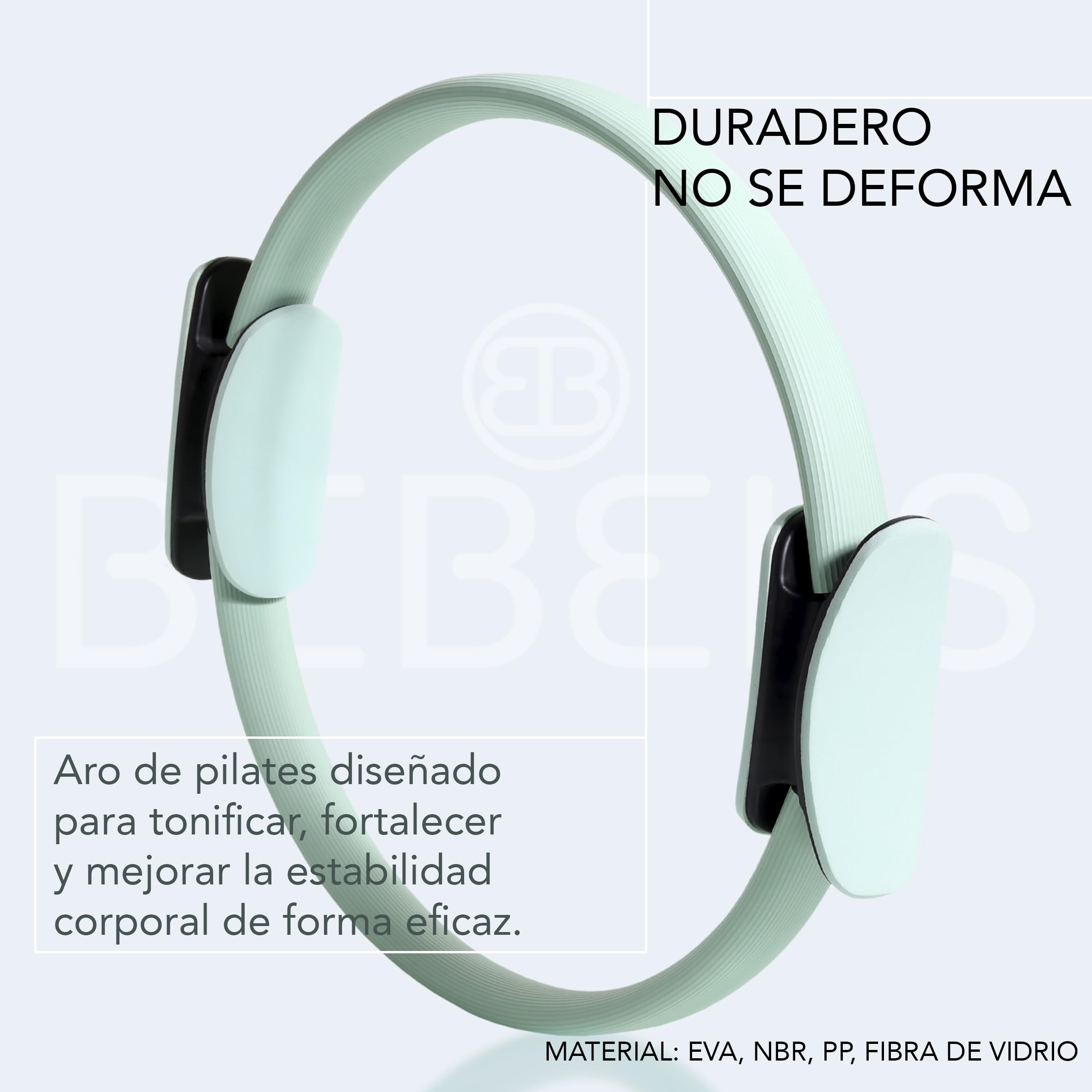 Bebels Pilates Kit, Kit Pilates en casa, Pilates en casa, Kit Gimnasio en casa,Ejercicio en casa, aro Pilates, Bandas elasticas, Pelota Pilates pequeña, Sliders Fitness, Cintas elasticas musculacion