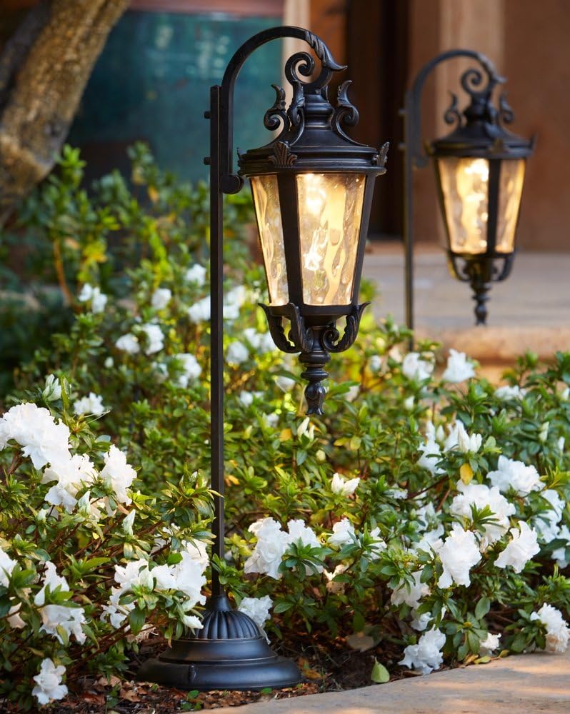 John Timberland Casa Marseille European Bronze Low Voltage LED Landscape Clear Glass Path Light Decor for Exterior House Porch Patio Outside Deck Garage Yard Garden Driveway Home Lawn Walkway
