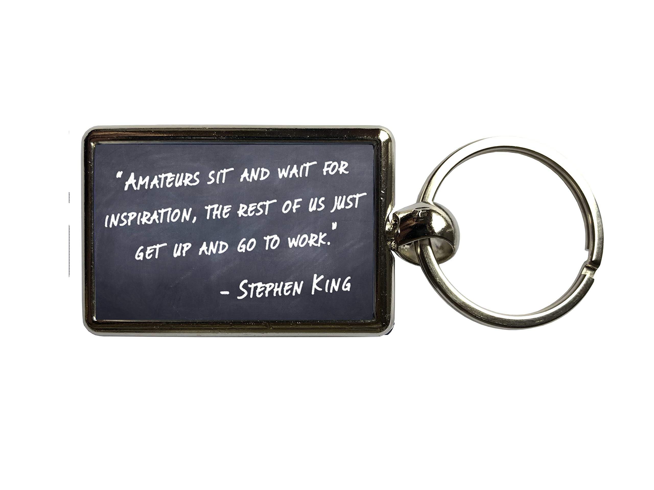 Super Universe Stephen King Writing Inspiration Quote Metal Keyring 3 x 4.5 cm