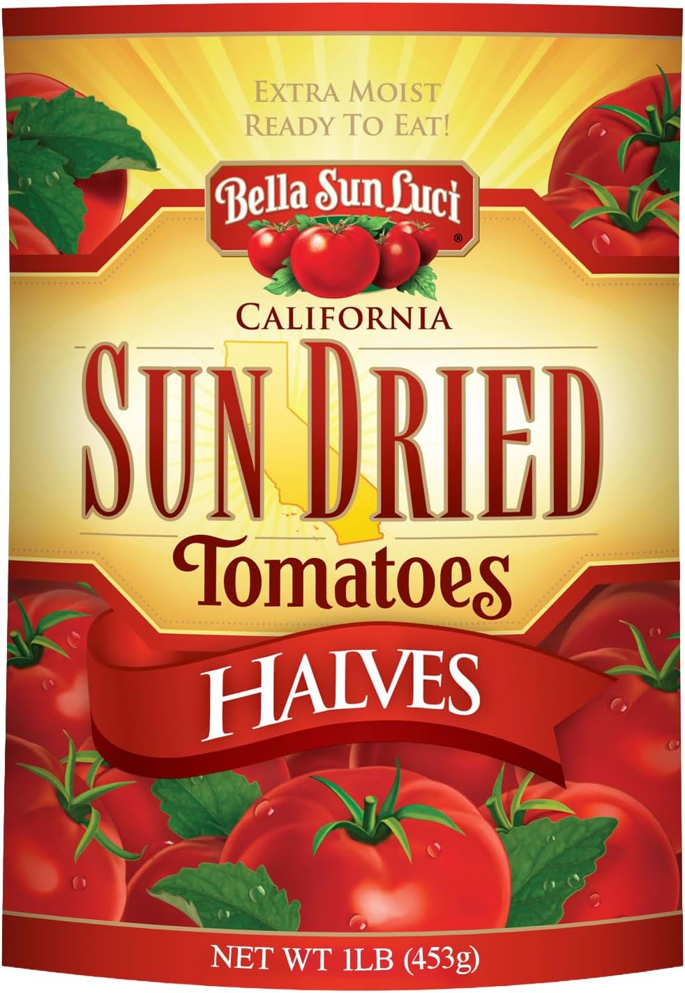 Sun Dried Tomato Halves, Mediterranean Style Sun-Ripened Tomatoes, Kosher, Vegan, Gluten-Free, Premium Ingredient for Pasta, Pizza, Salads, Sandwiches & Appetizers