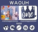 Navy Blue Birthday Crown for 1st Birthday Party -1st Birthday Crown for Photo Booth Props and Backdrop Cake Smash, Best 1st Birthday Decorations for Baby (Navy Blue 1st Birthday Crown) gallery image