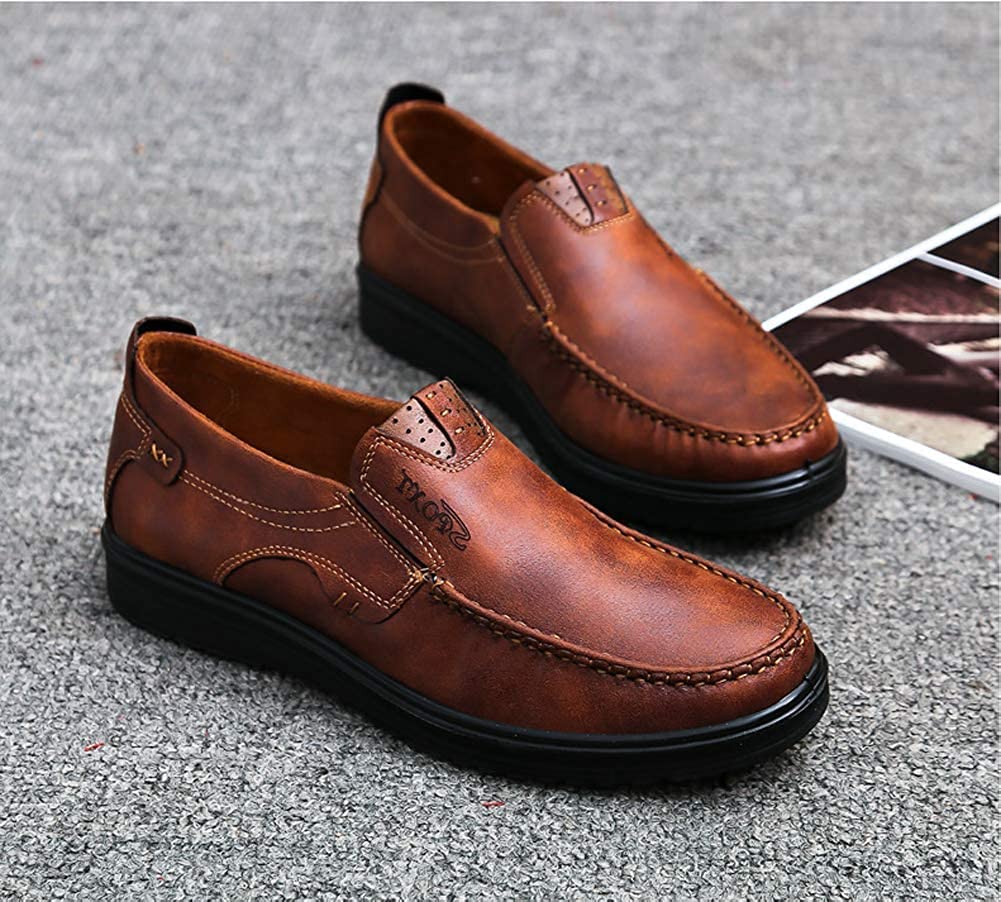 Asifn Mocassini Senza Pelle Acci Piatti Casual da Uomo Mocassini in Pelle Fatti a Mano Scarpe Guida Traspiranti di Moda Classico