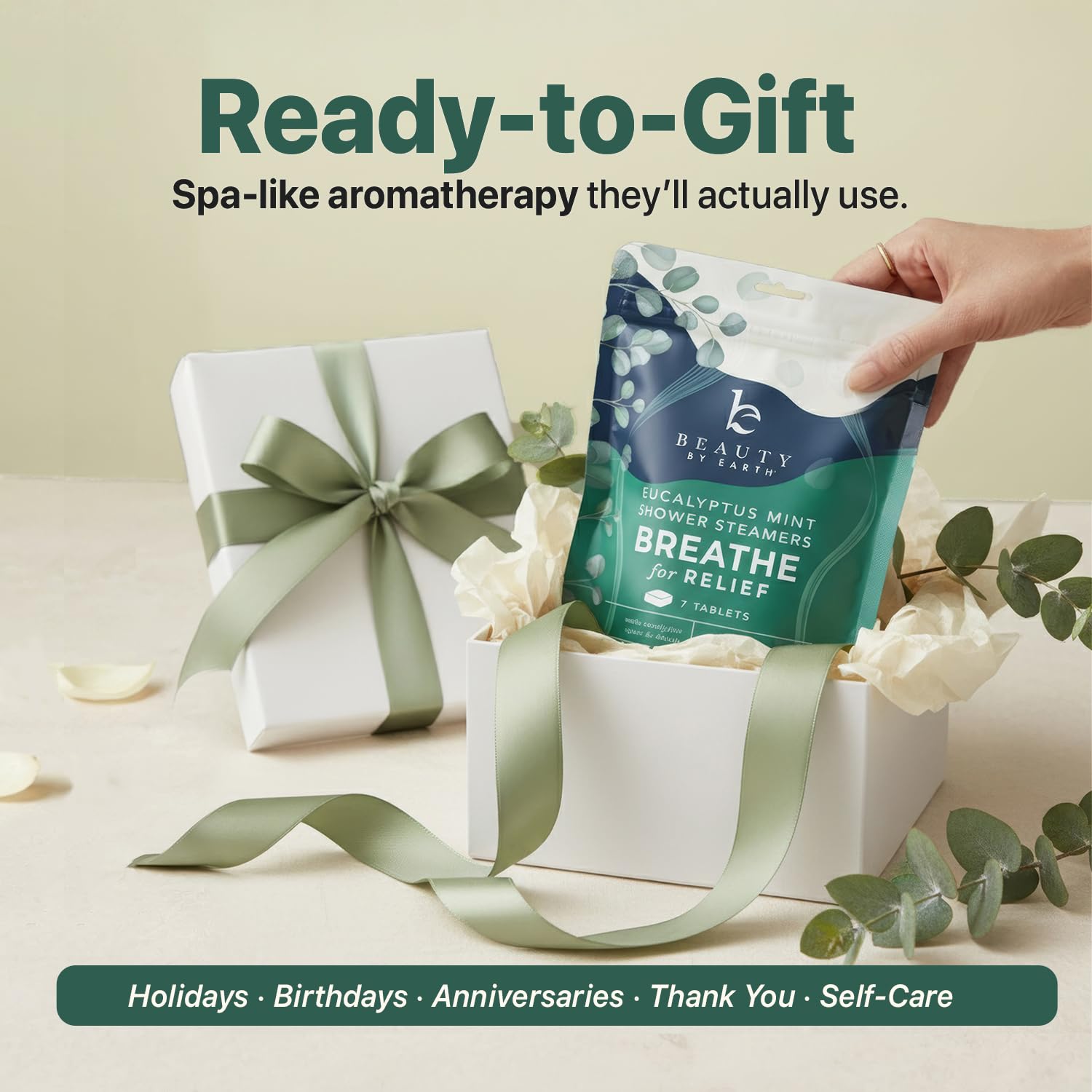 Shower Steamers Aromatherapy - USA Made with Natural Ingredients & Eucalyptus Essential Oil, Large Shower Bombs, Relaxation Spa Gifts for Women & Men, Unique Self Care Gifts - Image 5