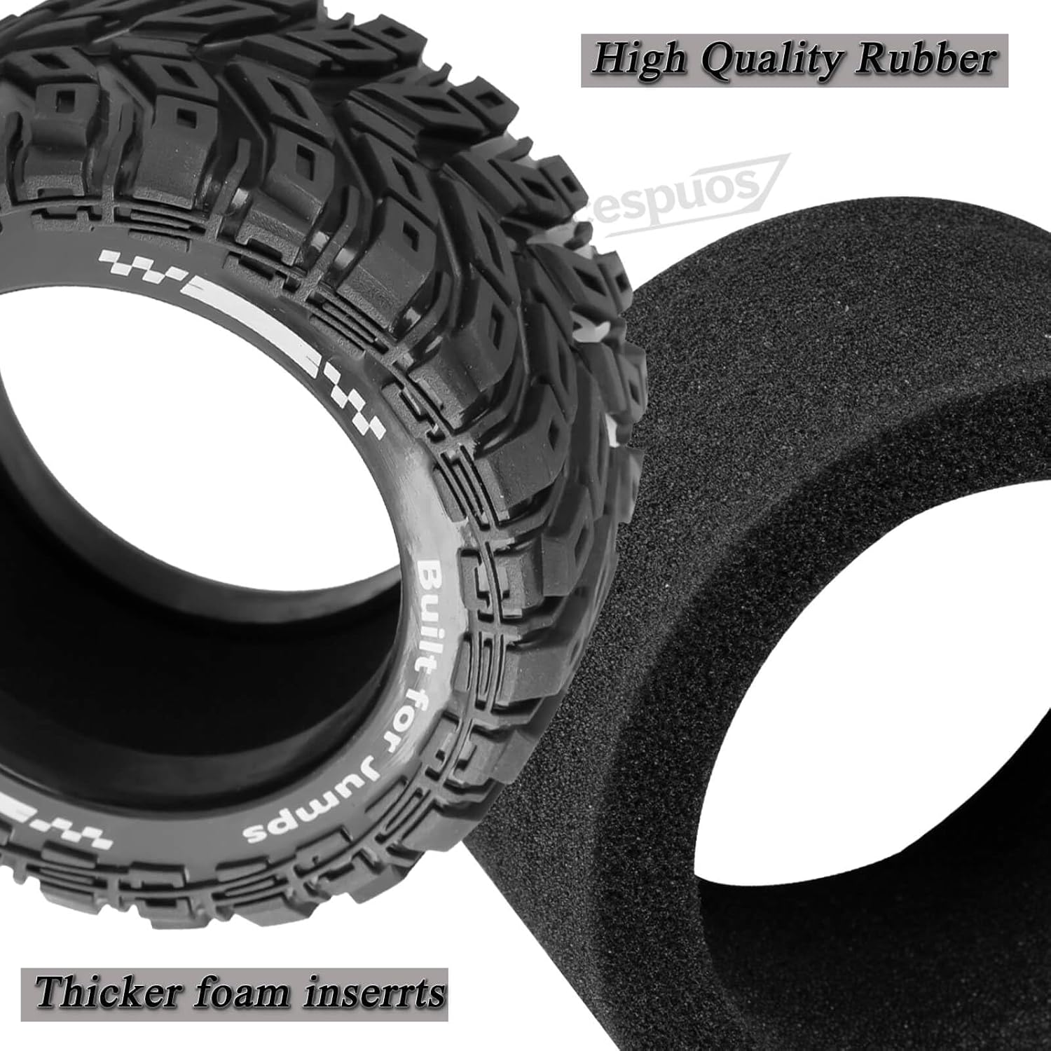 RC Truck Wheel Tires for 1/16 SUMMIT E-REV GORGON GROM 4X4,1/16 MINI KRATON 3S,S C Y16101,M J X16207,H B X16889,Hard Plastic RC Truck Tires,RC Short Course Truck Tires and RC Wheels,Black&Red