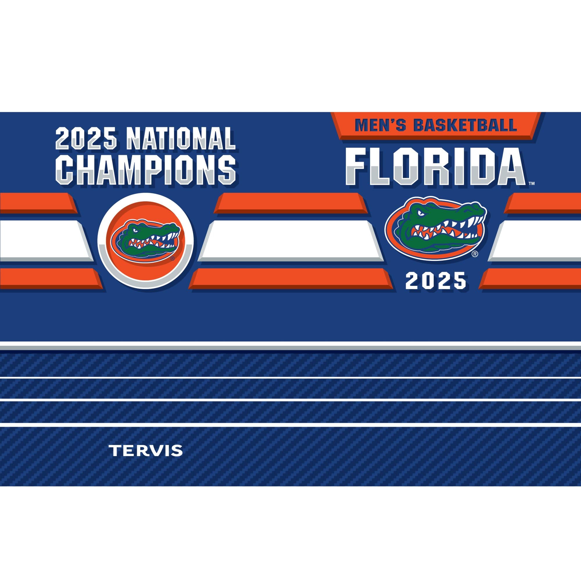 Tervis Traveler Florida Gators – 2025 NCAA Herren Basketball National Champions dreifach wandiger, isolierter Becher hält Getränke kalt und heiß, 850 ml, Edelstahl
