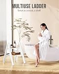 WOA WOA 2 Step Ladder, Foldable Step Stool, Aluminum Lightweight Ladder for Home Kitchen Closet, Anti-Slip Pedals, Ease of Folding, Portable, 300lbs Capacity - White