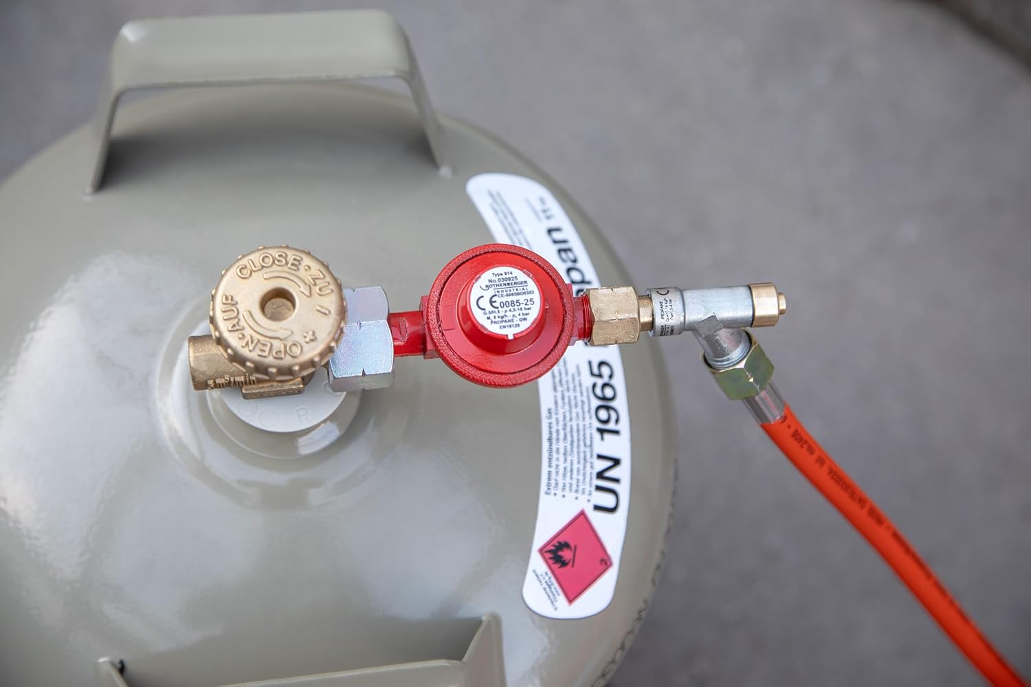 Rothenberger Industrial 030925E Regulator na Propan, do Wypalania, Wypalania Chwastów z Przyłączem 3/8