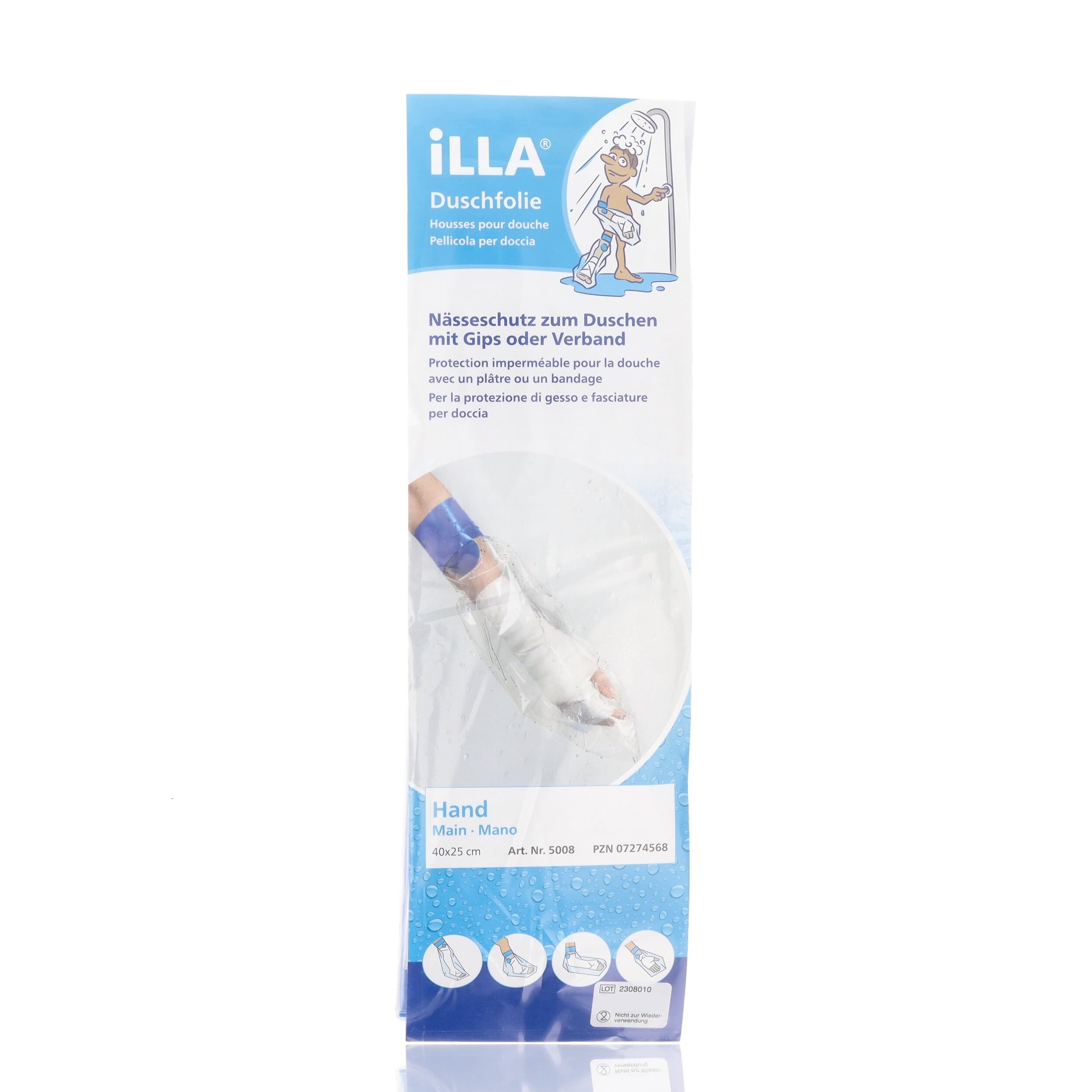 ILLA Duschfolie Hand 40cm, 5 Stück