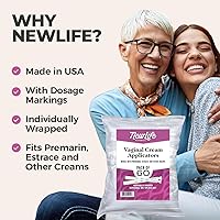 Vista 3 de NewLife Naturals Aplicadores de crema vaginal de plástico desechables Aplicador de inyector roscado higiénico presembrado Estrace Premarin Productos