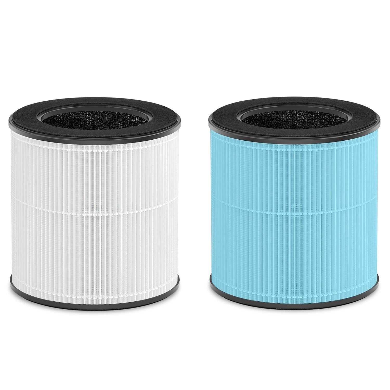 Tailulu Official AP050 Air Purifier Replacement Filter 3-in-1 Air Purifier Filter True H13 Filter White Blue 1Pack