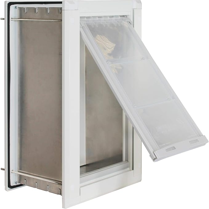 Endura Flap Pet Door for Walls in White EnergyEfficient