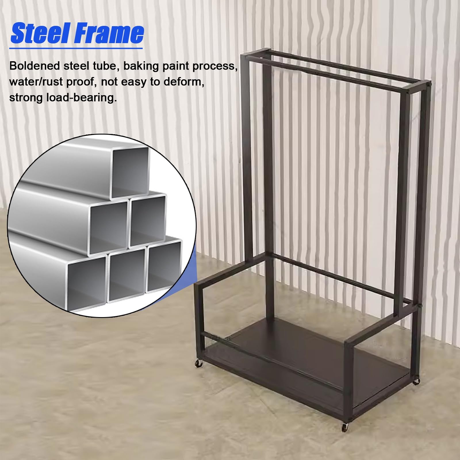 Soporte para Esterilla de Yoga, Expositor móvil para esterillas de Yoga - Organizador metálico de pie para esterillas de Pilates y Bloques de Yoga, solución de Almacenamiento Ideal para CLAS