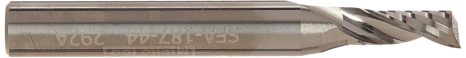 Micro 100 CRE-250-080 Corner Rounding End Mill - Double-Ended, .060" Fl, .080" Radius, .005" Max Lead-in Lenght, 1/4" Shank Dia, 2-1/2" OAL, Uncoated