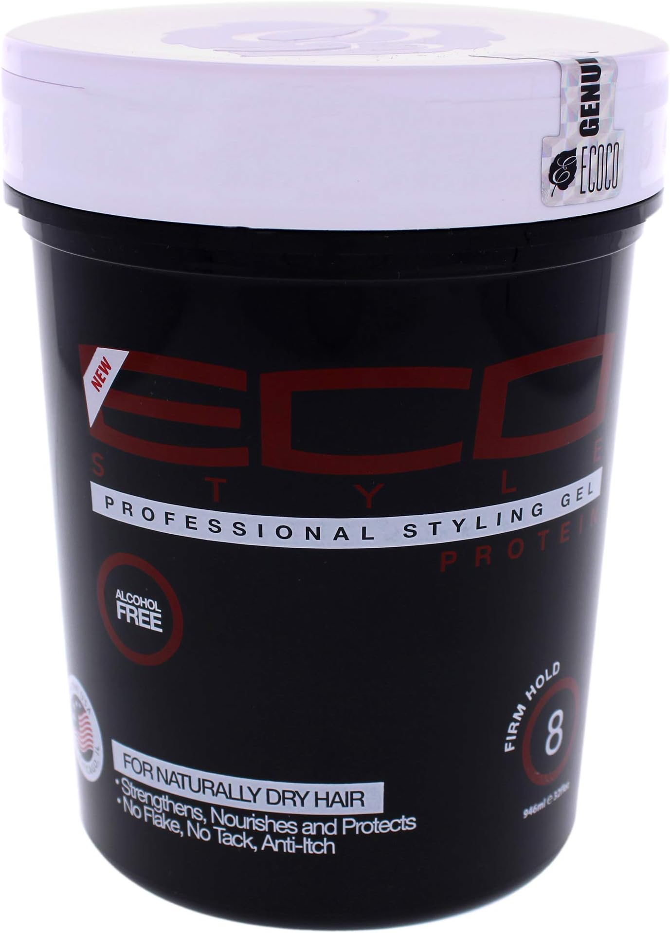 Ecoco Eco Style Gel - Regular Protein - Provides Moisture To Help Maintain Healthy Hair - Superior Hold And Long Lasting Shine - Conditions And Strengthens - Perfect For Updos And Twist - 32 Oz