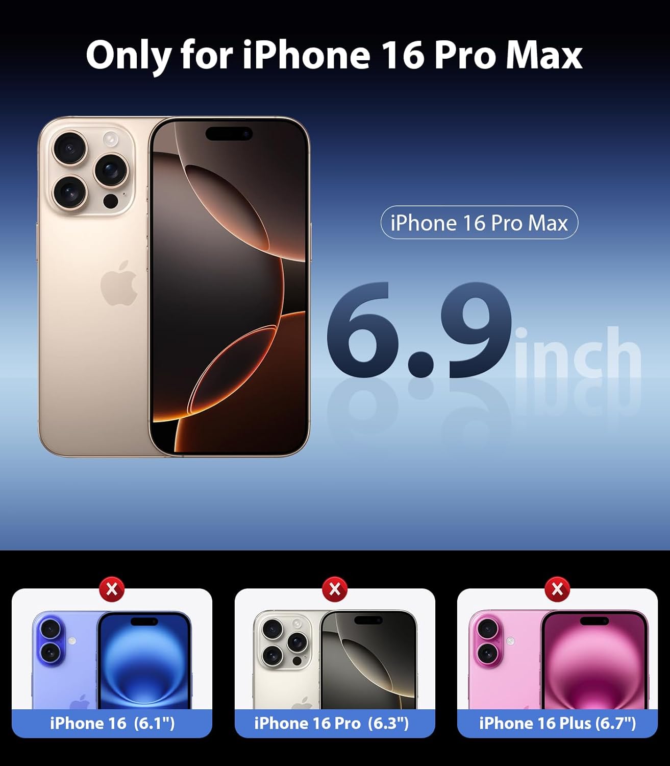 iPhone 16 Pro Max Screen Protector 3-Pack: Drop Proof 8 71SlTjtkHHL. AC SL1500