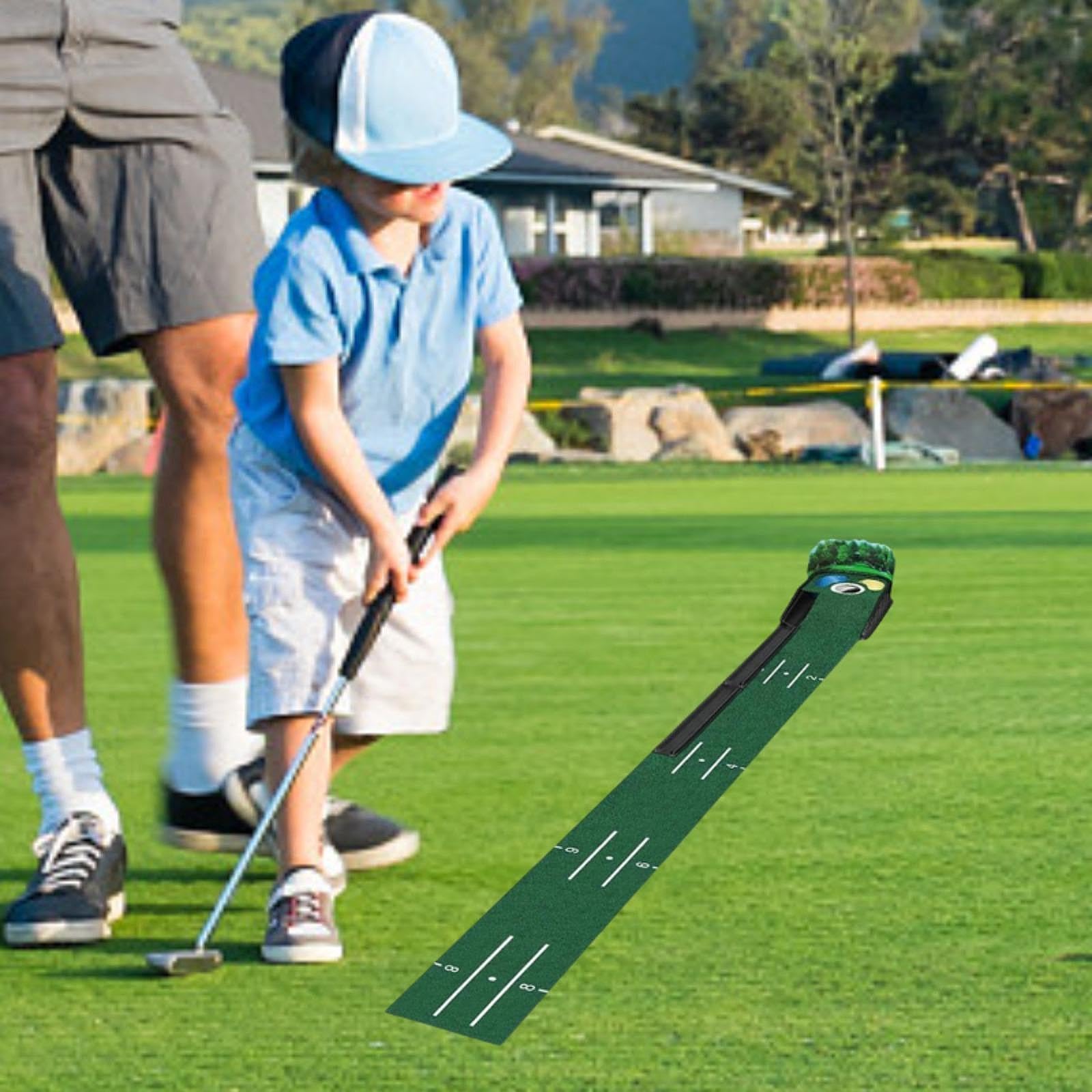 kowaku Golf Putting Mat Putting Green Practice Easy to Assemble Training Blanket Putting Matt for Golf Gifts Golf Enthusiasts Golfer