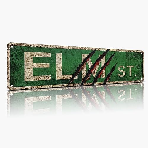Elm Street Metal Sign 4x15 inch | Rust-Free Aluminum Horror