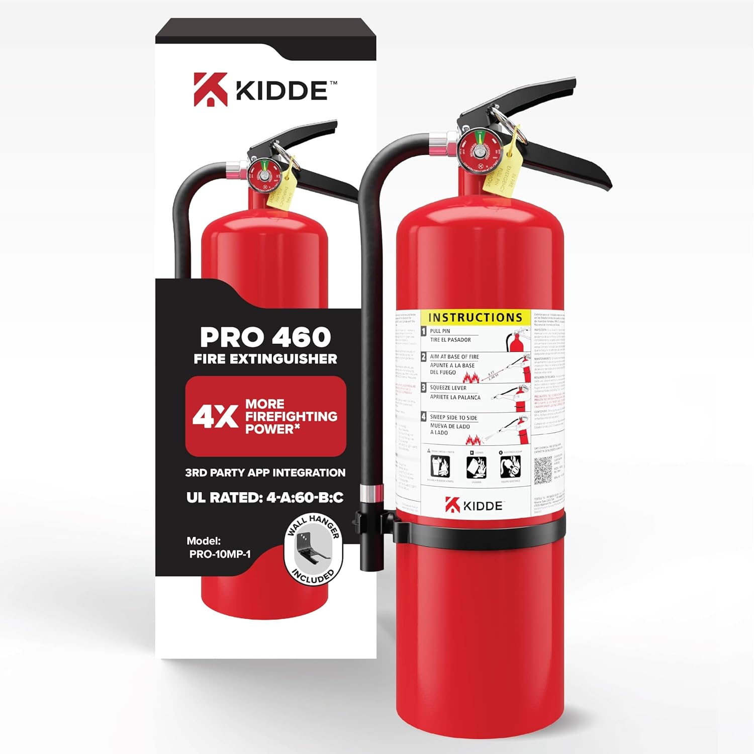 kidde commercial-grade fire extinguisher for office, schools, rechargeable 4a60bc