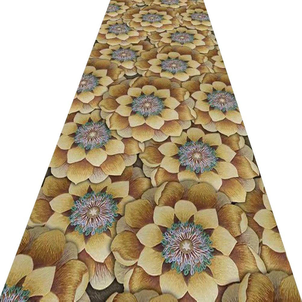 Alfombras de pasillo largo ZRUYI con flores 3D y base antideslizante para entrada de 1.2x1.6m