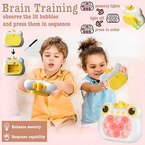 Miniatura 3 de Anpole Juguete de empuje rápido, consola de juegos de mano, máquina de consola de juegos para niños de 6 a 12 años, juguetes sensoriales para niños