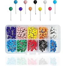 600 PCS Colored Push Pins Map Tacks, Colorful Round Push Pin, Map Tacks Marking Pins, Small Round Head Marking Pin 10 Colors