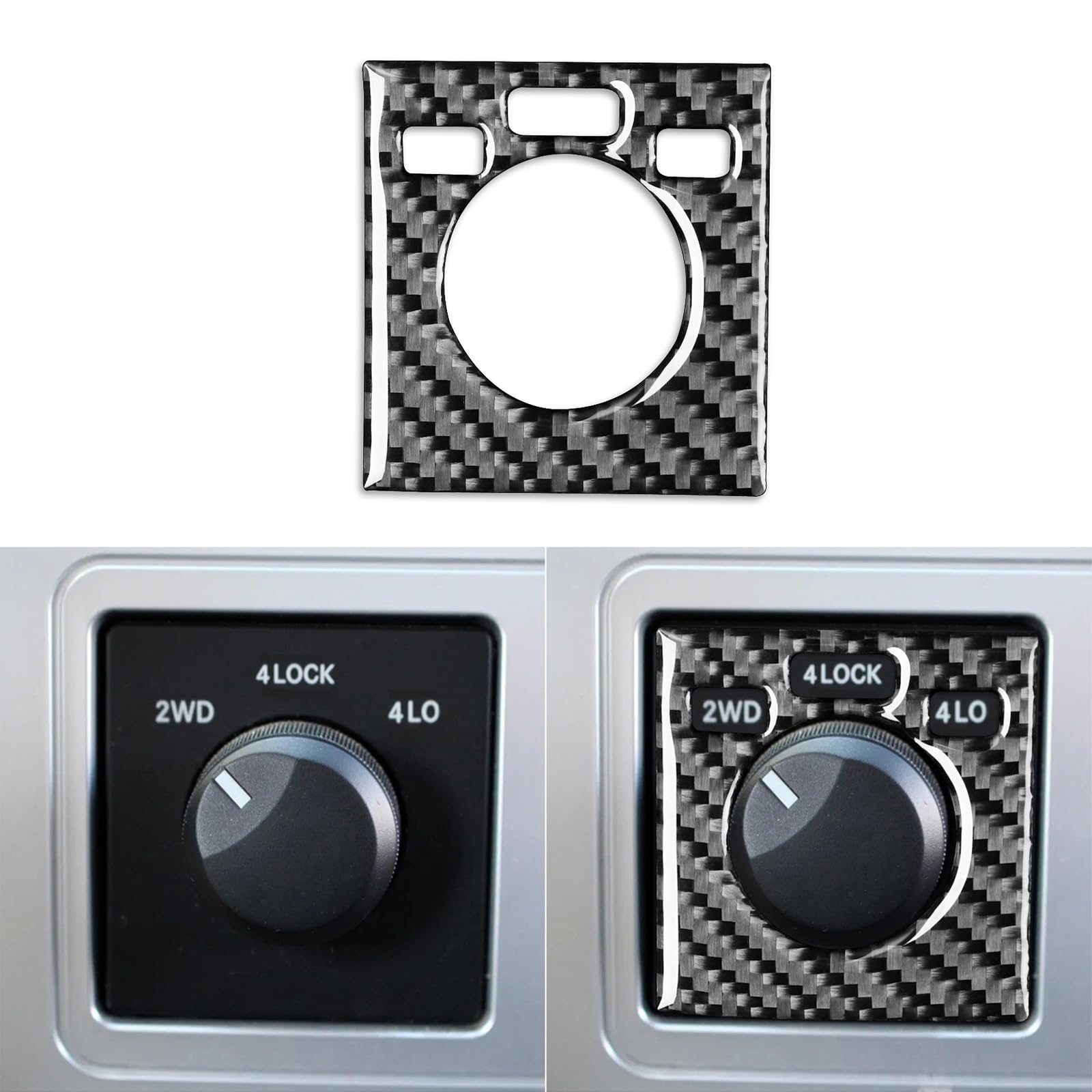 Generic Real Carbon Fiber Compatible with Dodge Ram 1500 2006-2008 2500/3500 2006-2009 Black (2WD/4WD Adjustment B), DERM0609