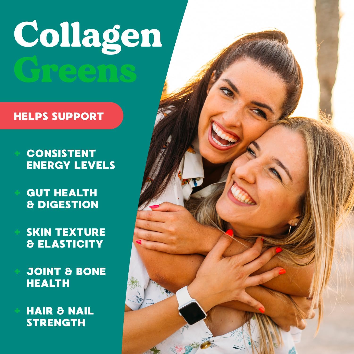 Simply Blossom Nutrition Daily Greens & Superfood Powder + Collagen + Probiotics for Women's Digestive Health & Bloating Relief. Help Your Health Bloom - 30 Day Supply - Strawberry Kiwi