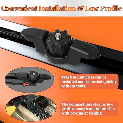 Miniatura 5 de Tacos de anclaje para kayak para montaje en pista de kayak, soporte de pista de tacos de kayak estándar, Tacos de cuerda para accesorios de montaje