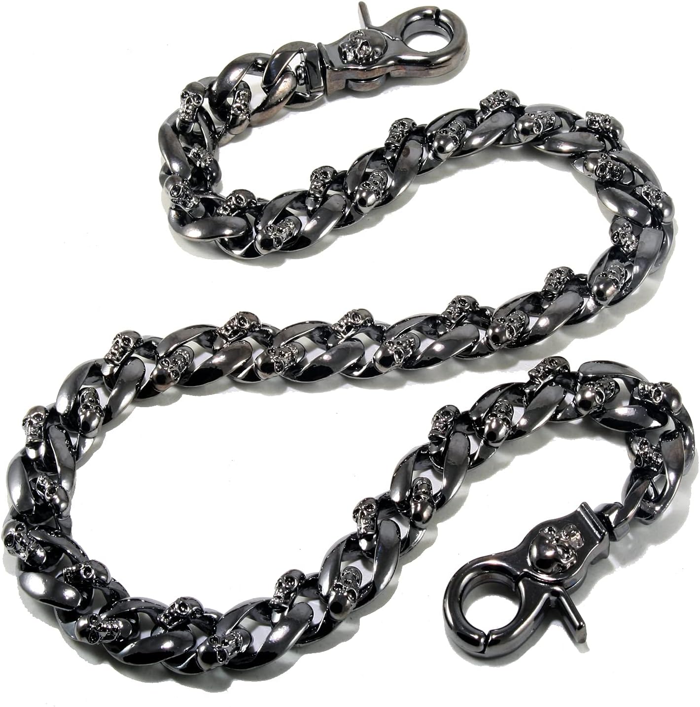 Double K Medieval Symbol Heavy Key Jean Wallet Chain (26" 8.1oz) MLT CS57, Gun Metal, One size