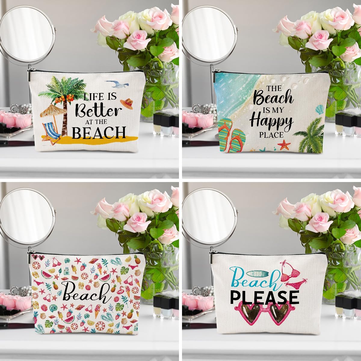 1 Pcs 3 Pcs 4 Pcs Makeup Bag, Girls Trip Gifts Favors Girls Weekend Gifts, Friendship Gifts for Women Bestie Bride - Image 4
