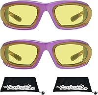 Vista 19 de Bikershades Gafas de montar en motocicleta con montura morada, pequeñas para mujeres y niñas