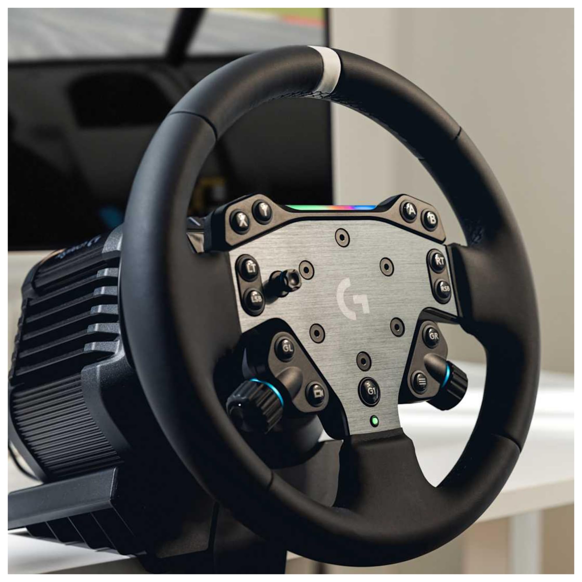 Logitech G RS50 System, 3-szt zestaw do symulatorów wyścigów | PS5/PS4/PC, Brytyjska wtyczka zasilania - Czarny