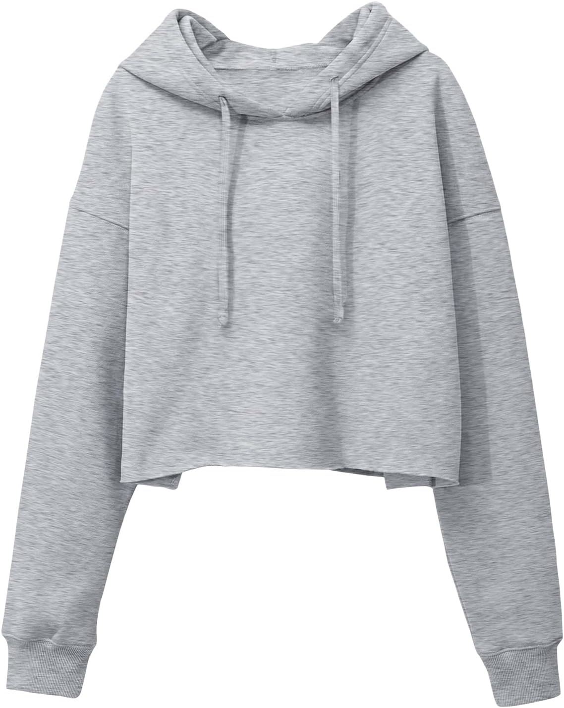 ORANDESIGNE Woman Graphic Print Cropped Hoodie Long Sleeve Fleece Pullover