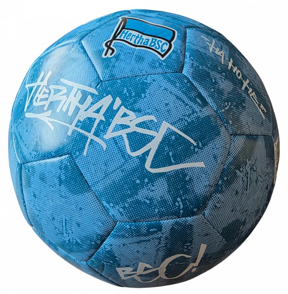 Hertha BSC Berlin Fußball - Graffiti - blau Fairtrade Ball Größe 5