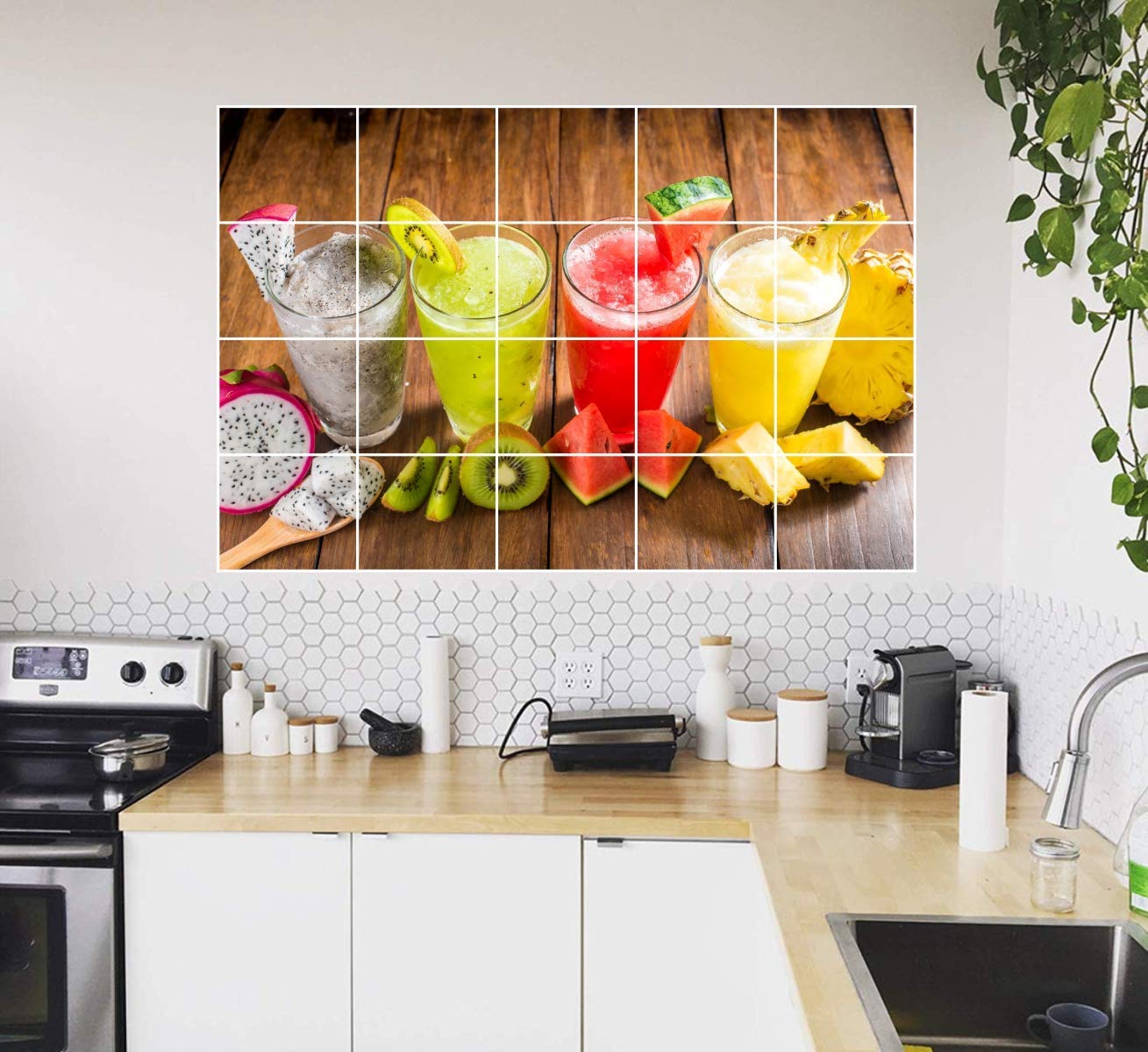 SCPmarts Create Your Desire Waterproof Kitchen Wallpaper Fruit & Vegetable Wall Sticker Size 24 Inch x 18 Inch (B08GCP5XFW) Amazon Price History, Amazon Price Tracker