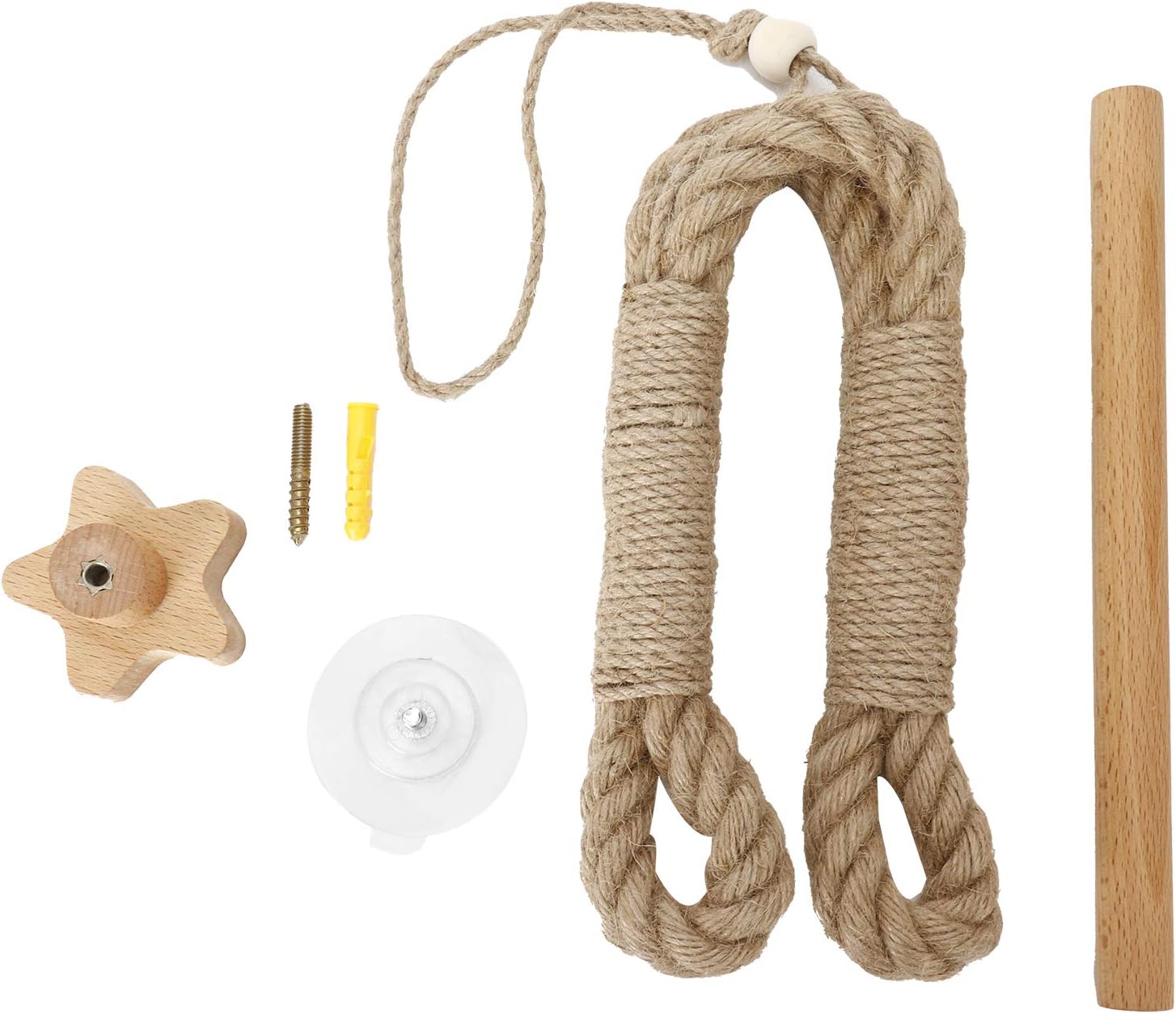 Wall - Mounted Toilet Roll Holder with Hemp Rope and Wooden Sticks, Adjustable Bathroom Paper Towel Rack for Standard Rolls, Industrial Style Organizer for Home or RV