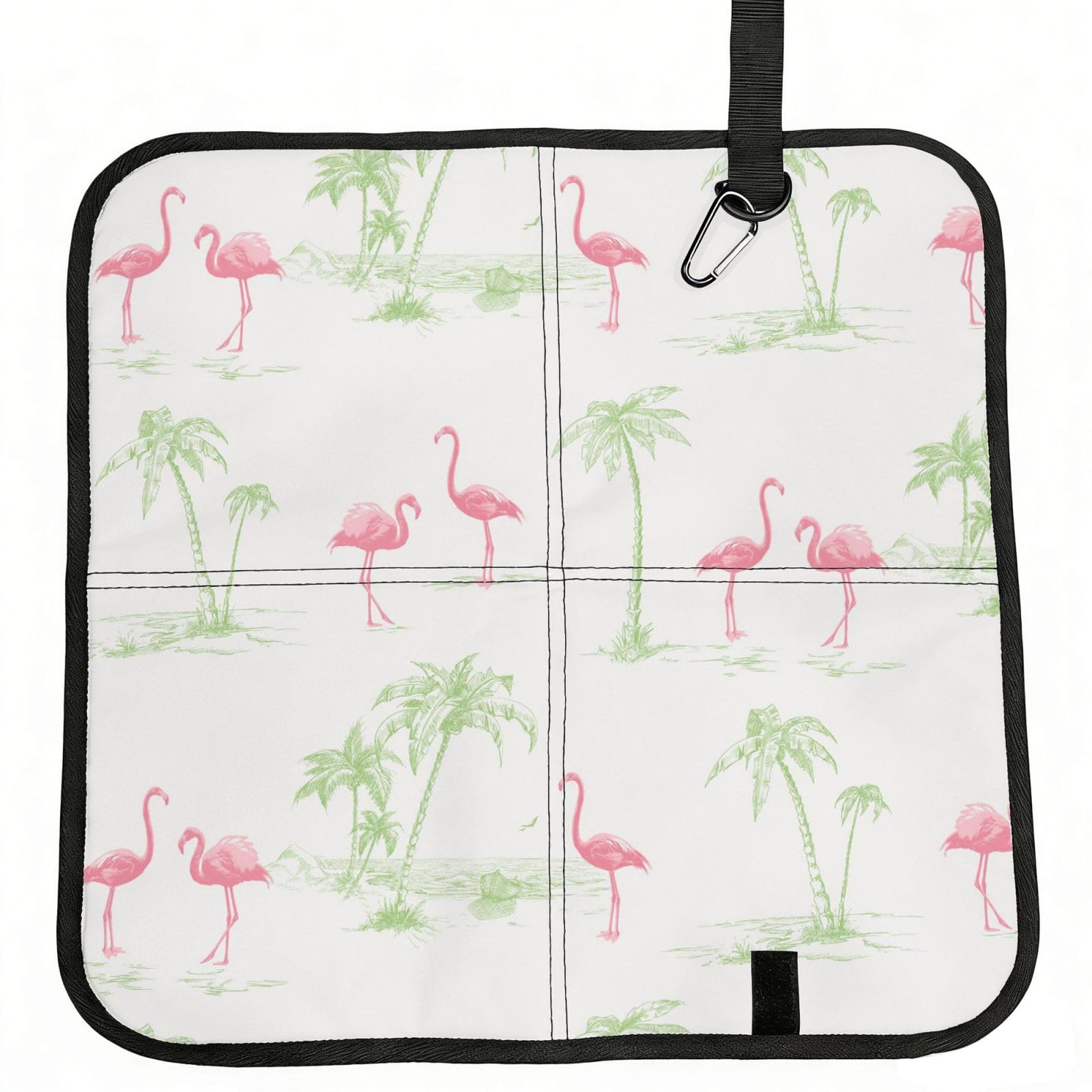 ERCgad Red Flamingos Print Foldable Seat Cushion Portable Chair Pad Lightweight Travel Outdoor Office Home