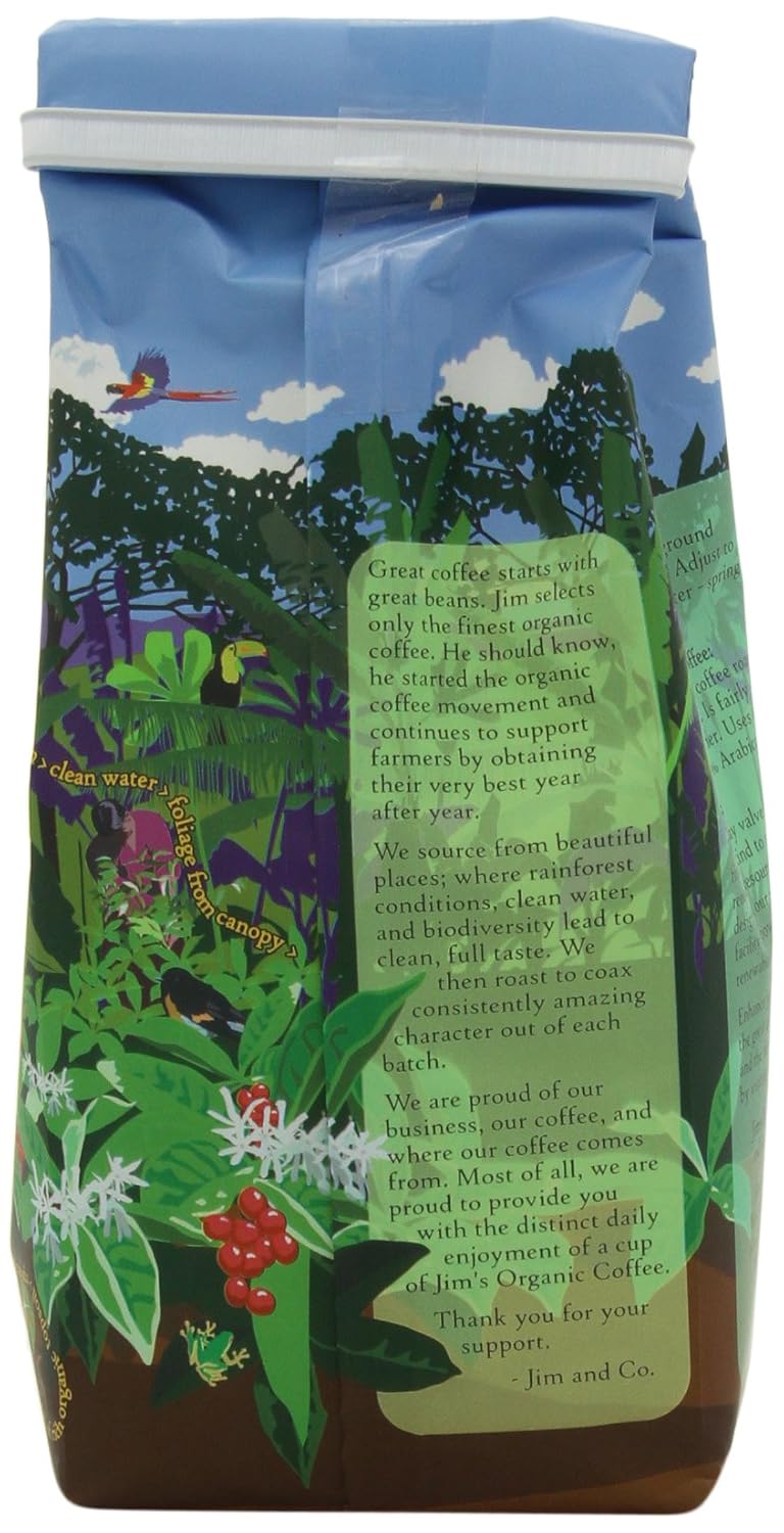 Jim's Organic Ground Coffee, Jo-Jo's Java, 12 Ounce (Pack of 3)