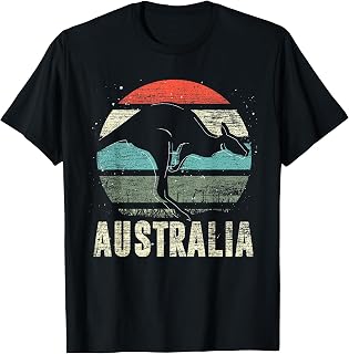Kangaroo Aussie Zoo Animal Lover Retro Australia T-Shirt