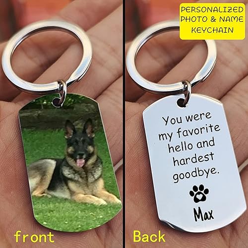 Miniatura 5 de Eletizy Llavero personalizado para fotostexto para hombres y mujeres regalo maemorial con nombre personalizado de doble cara llavero de acero