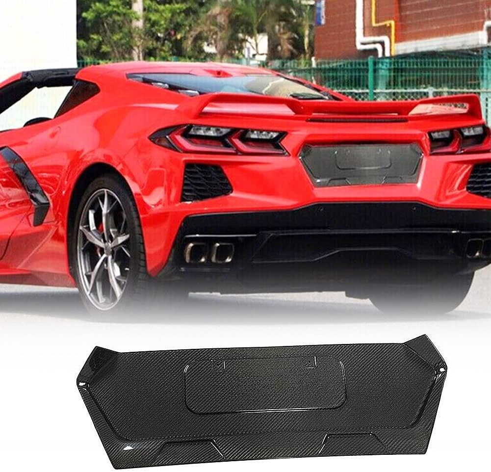 MCARCAR KIT Real Carbon Fiber Rear License Plate Frame Panel Cover Fits for Chevrolet Corvette C8 2020-2025 License Plate Frame Decorative Accessories Factory Outlet
