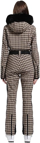 Miniatura 3 de BSASB Traje de esquí y snowboard de una pieza para mujer, traje de invierno, impermeable, resistente al viento, traje de nieve para deportes al aire