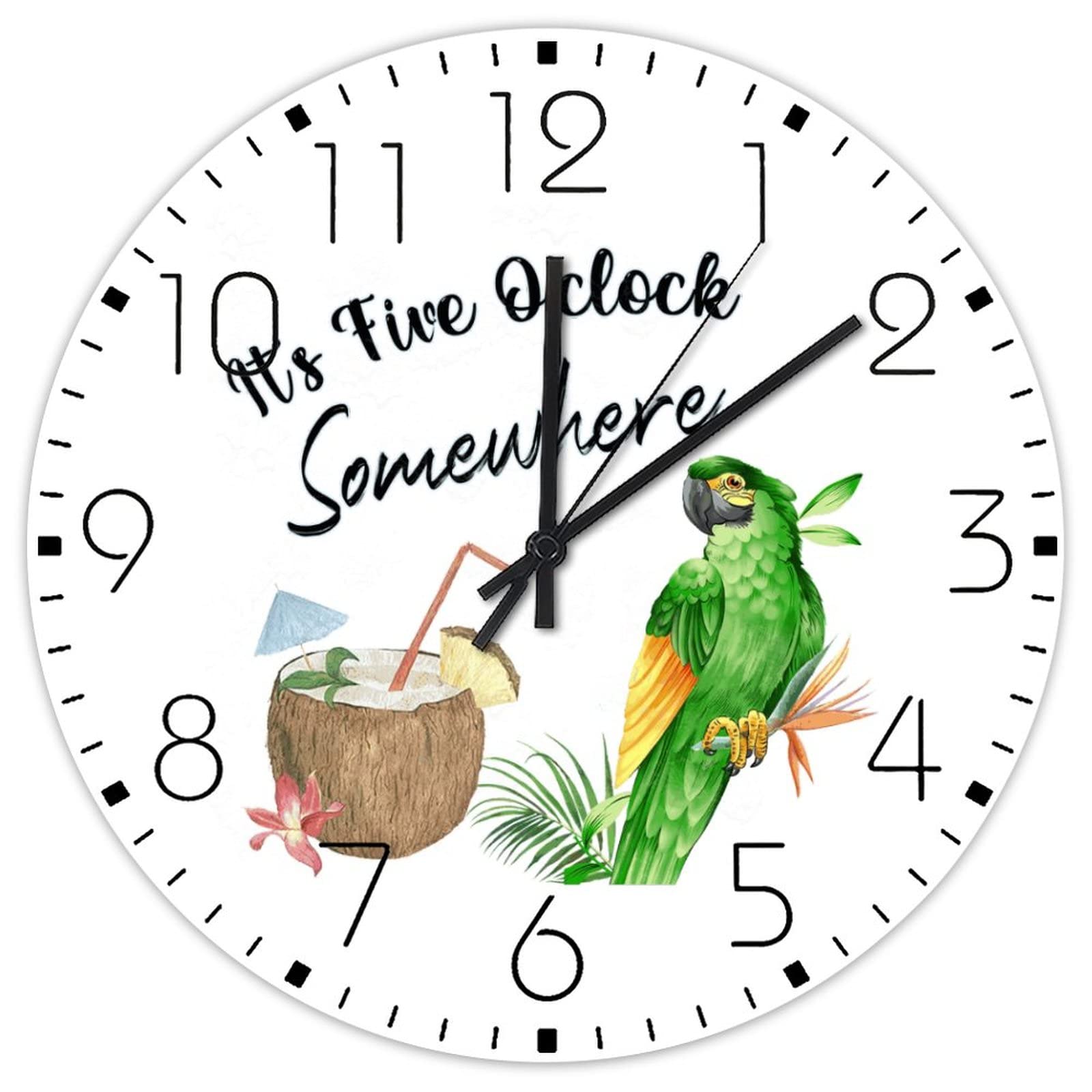 Horloge murale pour chambre et bureau en bois au-dessus de la cheminée