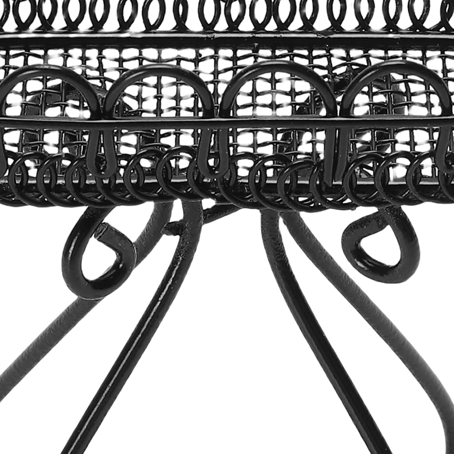 Generic Dollhouse Flower Stand Iron Miniature Plant Stand Living Room Decor Black 1:12 Scale image 5