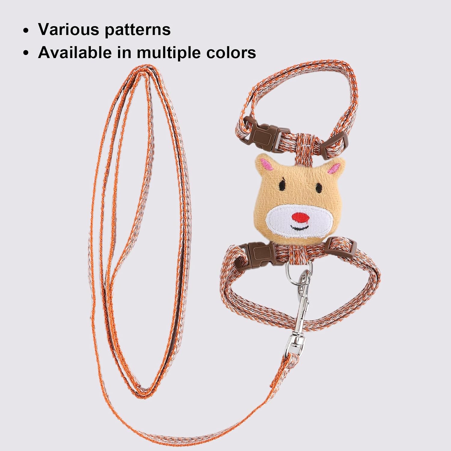 Cat Harness and Leash Escape Proof for Small Large Cats, AntiLost Cat Harness with Leash Pet EscapeProof Harness Strap for Walking(Orange)